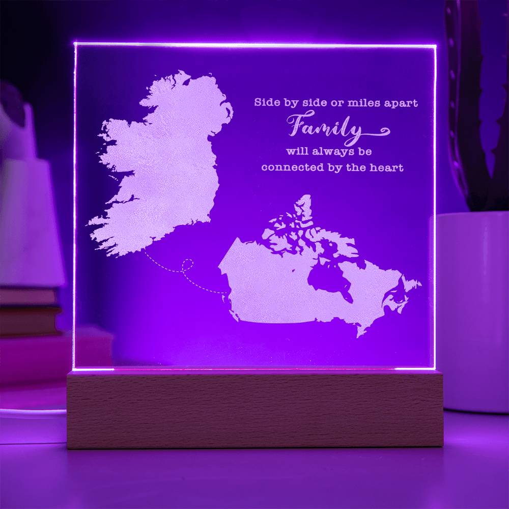 'Side By Side' Family Quote Gift - Long Distance Irish Gift - Ireland to Canada