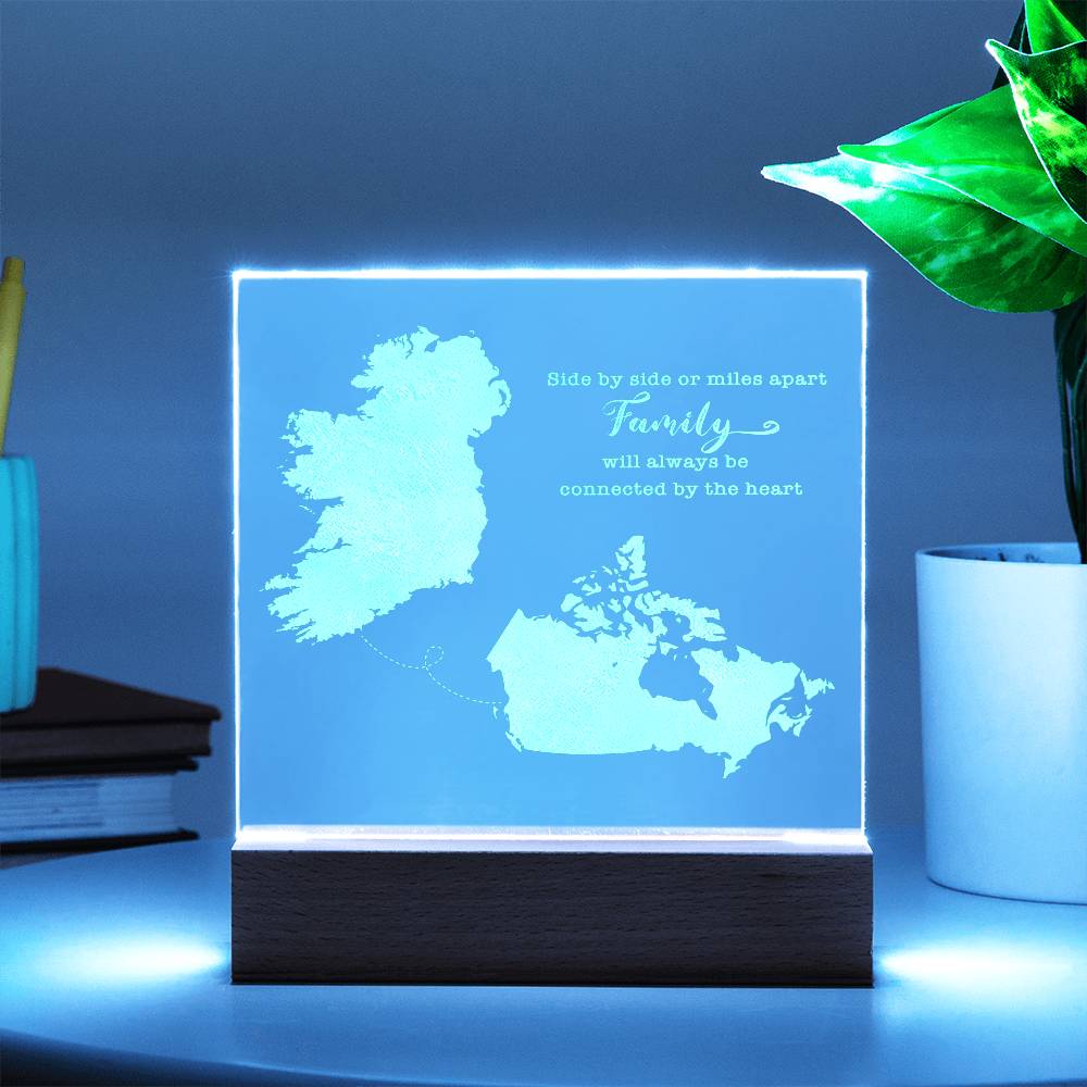 'Side By Side' Family Quote Gift - Long Distance Irish Gift - Ireland to Canada
