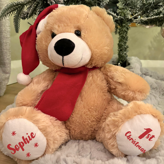 Personalised First Christmas Teddy Bear - Baby's First Christmas Gift