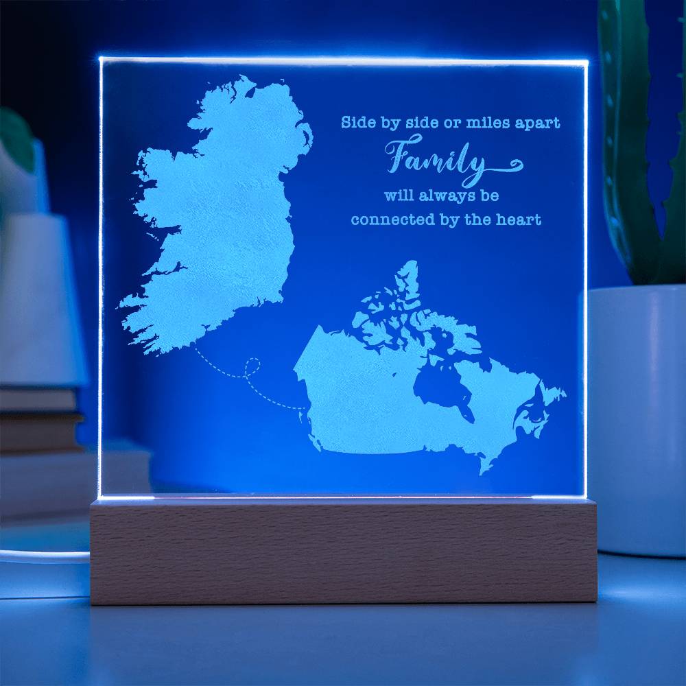 'Side By Side' Family Quote Gift - Long Distance Irish Gift - Ireland to Canada
