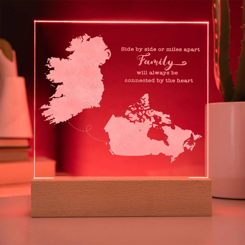 'Side By Side' Family Quote Gift - Long Distance Irish Gift - Ireland to Canada